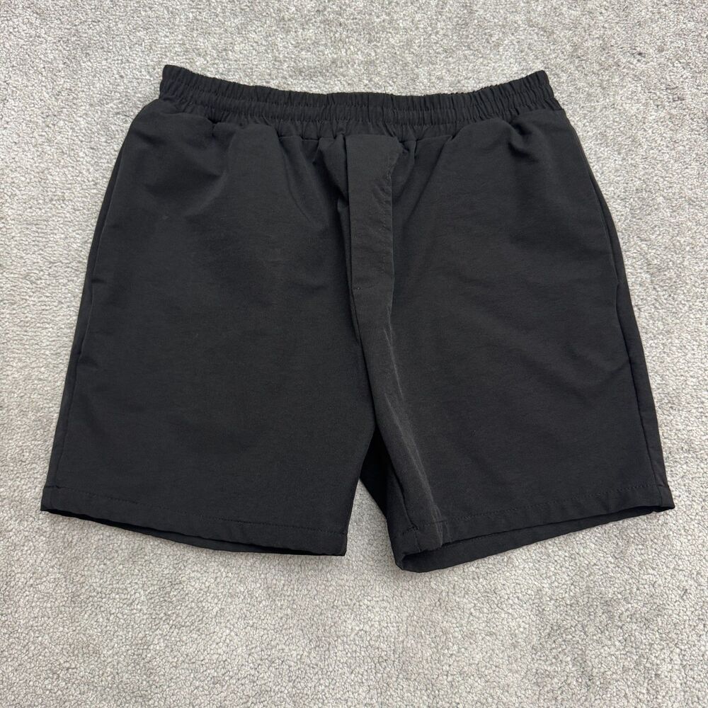 Boohoo Man Nylon Casual Shorts Mens Medium Black Elastic Waist Stretch Classic